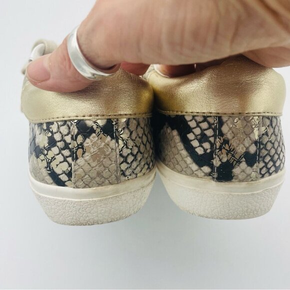 Steve Madden 'Sienna' Multi Snake Sneakers White Leather  Multi-snake, Sz 6 - Picture 11 of 15